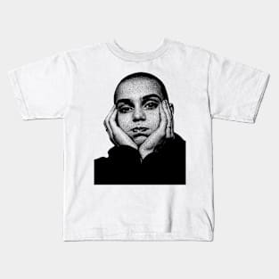 Sinead O'Connor 90s Vintage // Pencil Sketch Kids T-Shirt